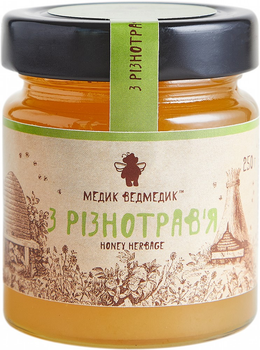 Мед из разнотравья Медик Ведмедик 250 г (0.25 кг) (4820195680063)