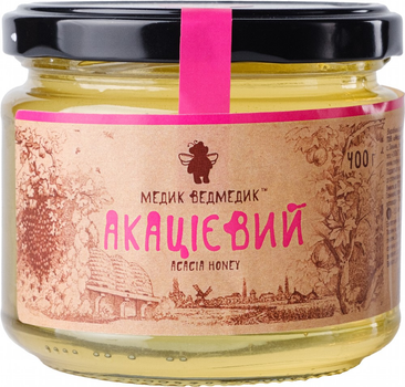 Мед акациевый Медик Ведмедик 400 г (0.4 кг) (4820195680391)