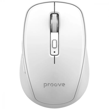 Мышь беспроводная компьютерная Proove Click с аккумулятором офисная белая