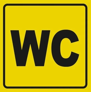 Стикер "WC" 136х136 мм 1 шт