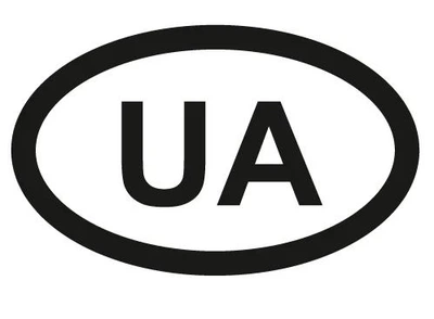 Стикер "Опознавательный автомобильный знак Украины" 136х136 мм 1 шт