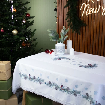 Скатерть Эдельвика Снегири 250х155 см (2100000679126)