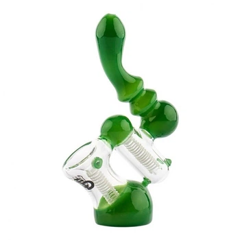 Бабблер скляний Saxo Green 180mm
