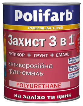 Защита 3 в 1 Polifarb, морская зелень, RAL6005, 0,9 кг