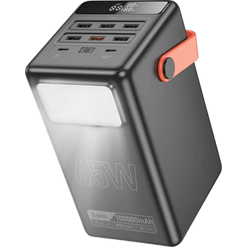 Повербанк великої ємності 100000mAh 65W Hoco DB03 Max Centurion з ліхтариком 6хUSB/2хType-C