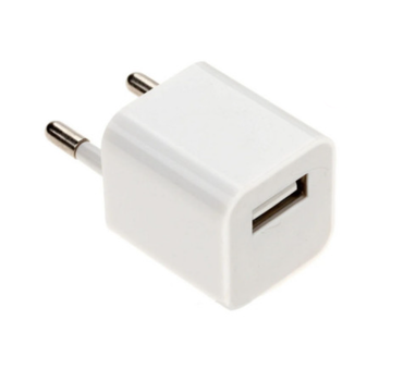 Адаптер кубик 1 USB 1A White