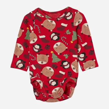 Детское новогодние боди для новорожденных H&M 979605001c14 50 см Красное (KC1000000042923)