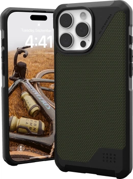 Etui plecki Urban Armor Gear Metropolis LT Magsafe do Apple iPhone 16 Pro Kevlar Olive (114452113972)