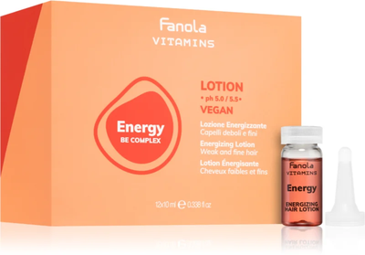 Ампули Fanola Energy Vitamins проти випадіння волосся 12 шт по 10 мл