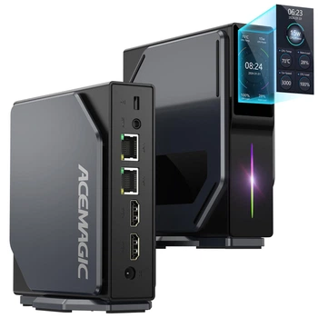 Мини ПК ACEMAGIC S1 / Intel N95 / RAM 16GB / M.2 SSD 512GB / Intel UHD Graphics / 2 x HDMI / LAN / Wi-Fi 5 / Bluetooth 4.2 / Windows 11 / Black