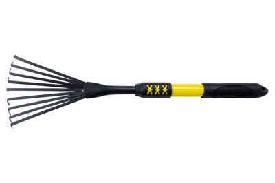 Грабли веерные Mastertool 510 x 160 мм с резиновой ручкой для уборки листьев и травы садовые грабли (IT-DR_11N)