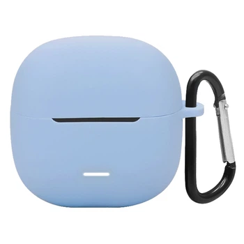 Силиконовый чехол для наушников Xiaomi Redmi Buds 6 Lite, Hang Case, голубой, ультратонкий защитный кейс толщиной 2 мм, защита от царапин, пыли и ударов, компактный, с карабином для крепления, ArmorStandart (ARM81088)