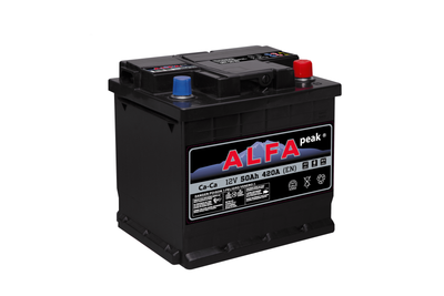 Акумулятор ALFA 50Ah 420A (- +)