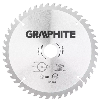 Диск для пилки Graphite 216 x 30 мм 57H680 (5902062576804)