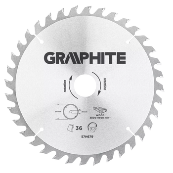 Диск для пилки Graphite 216 x 30 мм 57H679 (5902062576798)