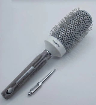 Професійний керамічний брашинг для волосся, "ДенІС professional" CERAMIC+ION гребінець-браш 52 мм.