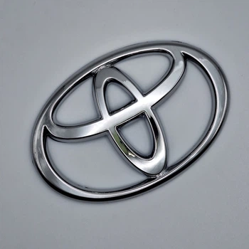 Емблема логотип Toyota 110х75 мм, (хром)