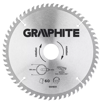 Tarcza do pilarki Graphite 185 x 30 mm 55H601 (5902062997487)