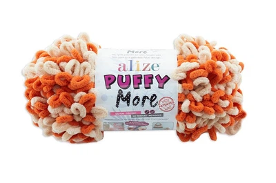 Пряжа для вязания Alize PUFFY MORE 6538 ализе пуффи море плюшевая