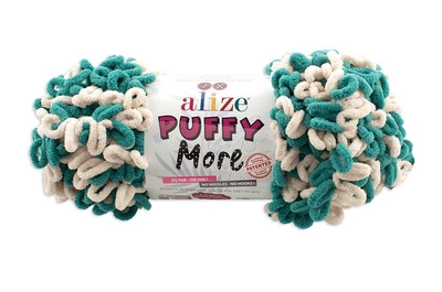 Пряжа для в'язання Alize PUFFY MORE 6542 алізе пуффі море плюшева