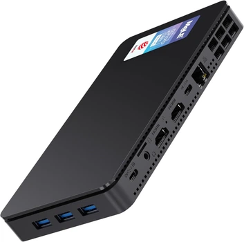 Мини ПК MeLE Overclock 3C / Intel Celeron N5095 / RAM 16GB / SSD 512GB / 2 x HDMI / LAN / Wi-Fi 6 / Bluetooth 5.2 / Windows 11 / Black
