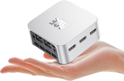 Мини ПК Acemagician T8 Plus / Intel N95 / RAM 16GB / SSD 512GB / 3 x HDMI / 2 х LAN / Wi-Fi 5 / Bluetooth 4.2 / Windows 11 / Серебристый Б/В