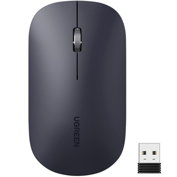 Мишка безпровідна UGREEN MU001 |2.4G, 1000-4000 DPI| Чорний