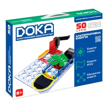 Конструктор електронний Doka Альтернативна енергія 50 схем (D70711)