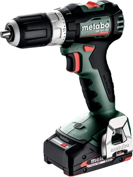 Аккумуляторная бесщеточная ударная дрель Metabo SB 18 L BL 18 В + два аккумулятора 2 А⋅ч LiPower + зарядное устройство SC 36 metaBOX 145 (613157500)