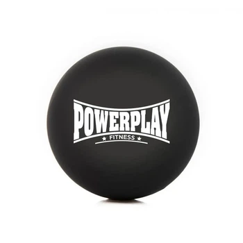 Массажний м'яч силіконовий PowerPlay PP-4354 Silicone Lacrosse Ball 63 мм Чорний