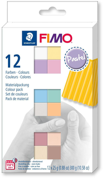 Zestaw gliny polimerowej Fimo Soft Pastel 12 kolorów x 25 g (4007817053423)