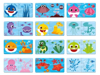 Пазл Baby Shark З'єднай кольори, DoDo, 12 ел., 200586