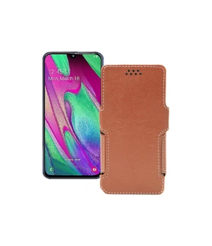 Чохол-книжка з екошкіри для телефону Samsung Galaxy A40 (A405) Коричневий