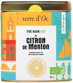 Чорний чай Terre d'Oc Bio Citron Menton 80 г (3700324439001)