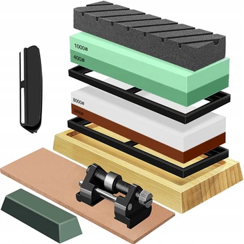 Профессиональный набор водных шлифовальных камней для ножей Ruhhy Knife Sharpener 9 элементов (23763)