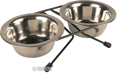 Подставка с мисками из нержавейки для собак Trixie 2.8 л (4011905248349)