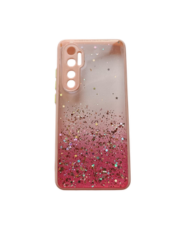Чехол Stardust с цветными бортиками для Xiaomi Mi Note 10 Lite Розовый