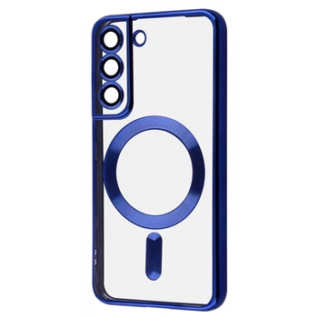 Чохол силіконовий з захистом камери VVave Luxury Metallic Color Ductic Case with MagSafe Magnetic Ring для Samsung Galaxy S25 midnight blue