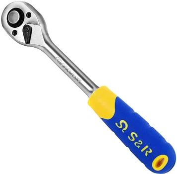Ключ-трещотка S&R 1/2" 245 мм с реверсом CrV 45 зубцов (465045012)