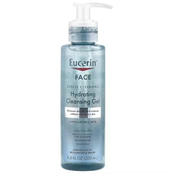 Увлажняющий и очищающий гель с гиалуроновой кислотой, Eucerin, 200 мл