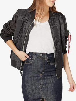 Бомбер женский Alpha Industries Ma-1 Diamond W WJM46600C1 XS Черный