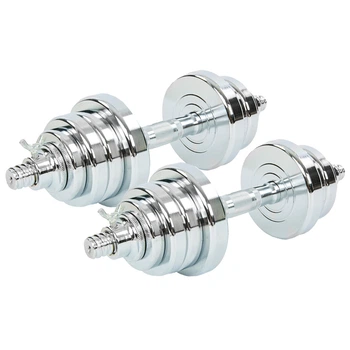 Гантели разборные стальные хромированные 25кг SP-Sport (TA-8054-25) 2шт по 12,5кг Хром