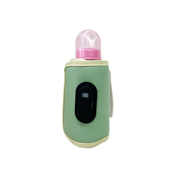 Портативний підігрівач для дитячих пляшечок Mega Zayka MGZ-0222(Green) з індикатором температури