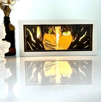 Светильник ночник 3D Атака титанов Эрен Егер Attack on Titan Eren Yeager 20 см NL3D AT EY
