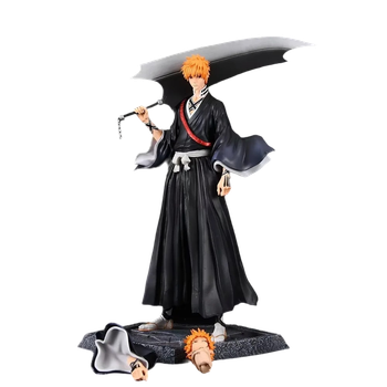 Фігурка Бліч Ічіго Куросакі Bleach Kurosaki Ichigo зі змінною головою 33 см CH B KI 33