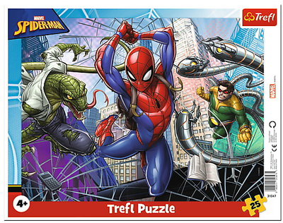 Puzzle ramkowy Trefl Odważny Spiderman 25 elementów (5900511313475)