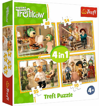 Zestaw puzzli 4w1 Trefl Rodzina Przygotowania do balu 48 elementów (5900511343182)