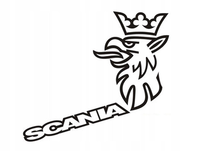 Наклейка на Авто / Грузовики / Фуры / Стекло / Кузов " Scania Орел на стекло " 2 шт черный цвет