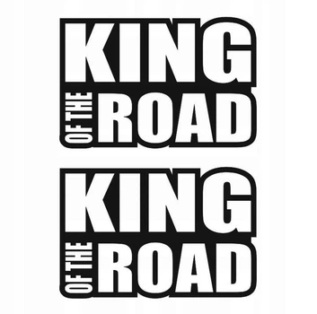Наклейка на Авто / Грузовики / Фуры / Стекло / Кузов " Король дорог - King of the Road " 2шт черный цвет