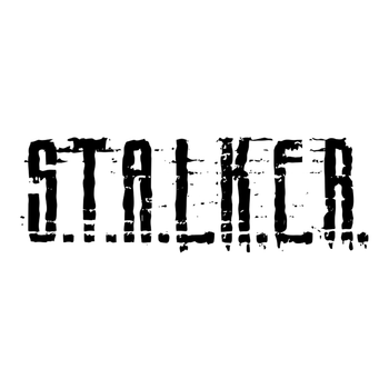 Наклейка на Авто / Мото / Стекло / Кузов " Видеоигра STALKER - Логотип - Надпись " черный цвет